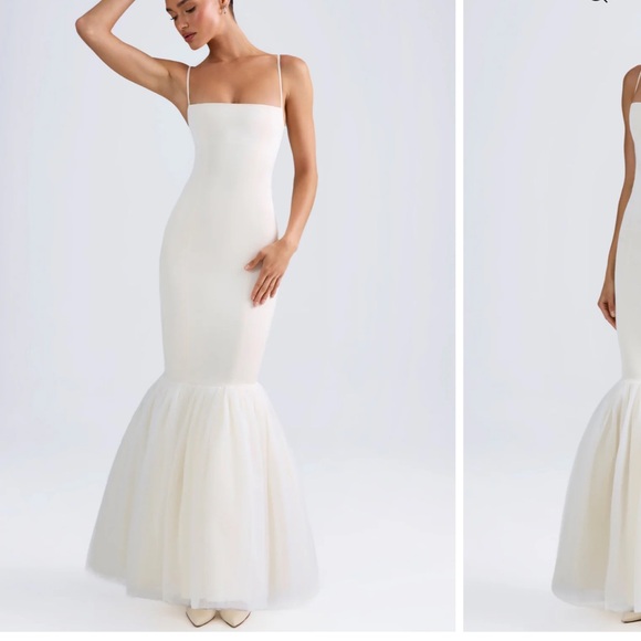 Elegant White Evening Gown - Picture 2 of 9